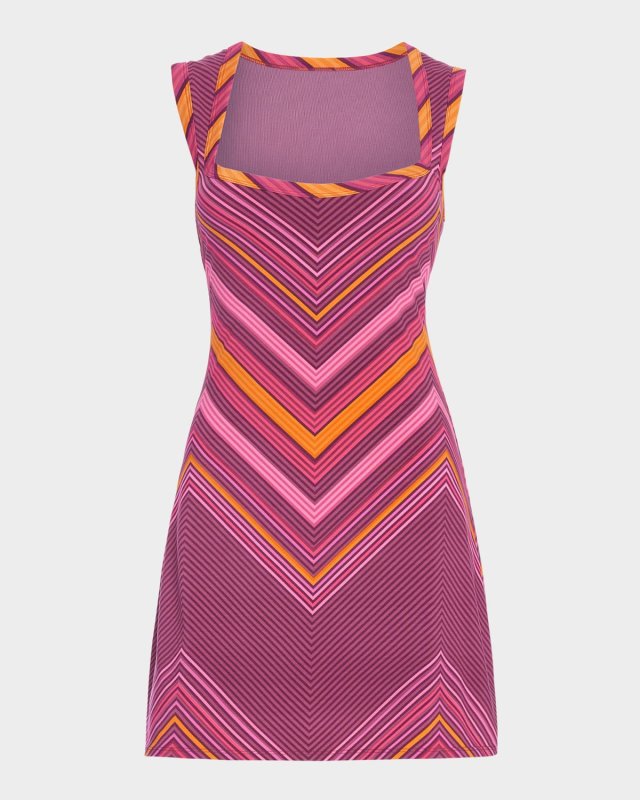 Roberta Chevron Mini Dress